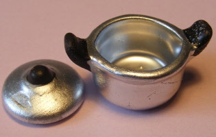 silver ceramic casserole