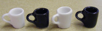 small mugs white 7 black 4