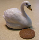 White Ceramic Swan