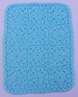 turquiose blue crochet cover