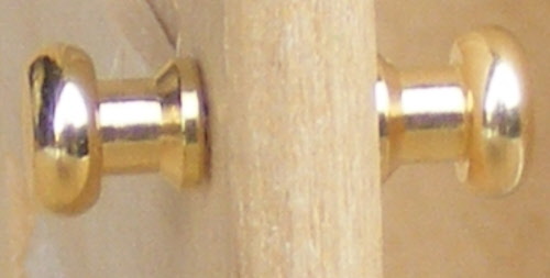 1:12 Scale Pair Of Antiqued Brass Door Handles Tumdee Dolls House Accessory HW65