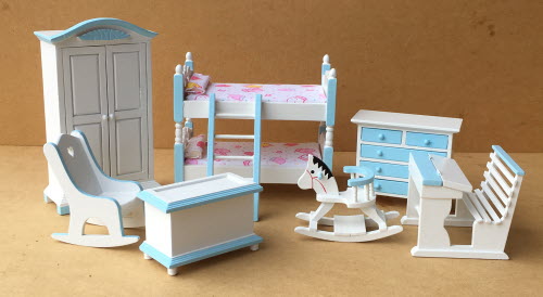 dolls house nursery set