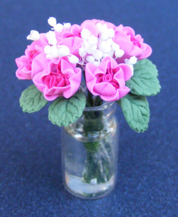 1:12 Scale Pink Tulips In A Ceramic Trough Tumdee Dolls House Flower Garden 1654 